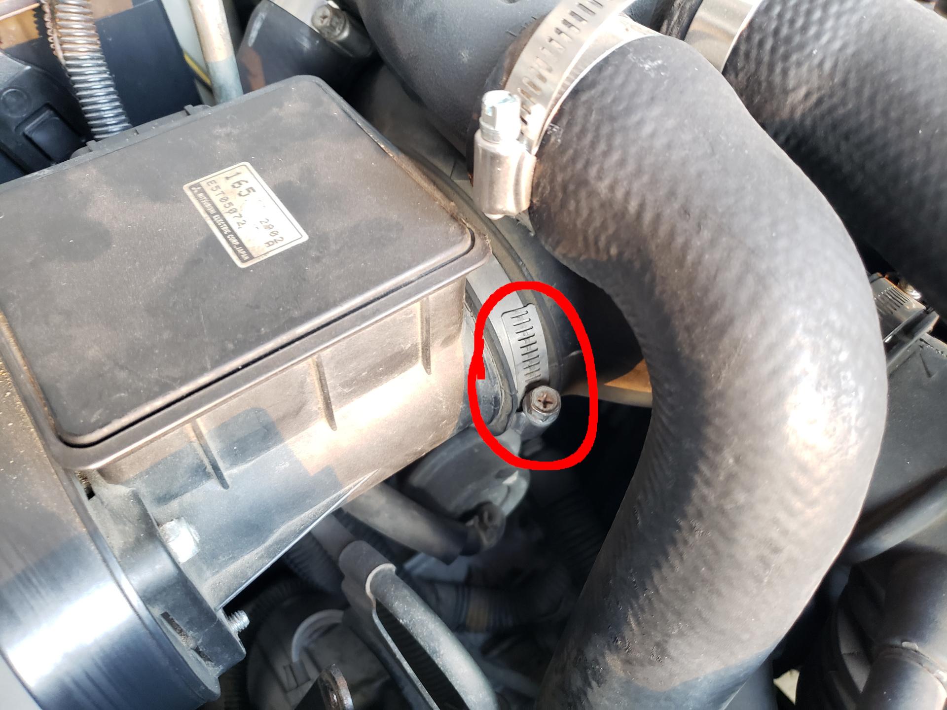 Loosen hose connector