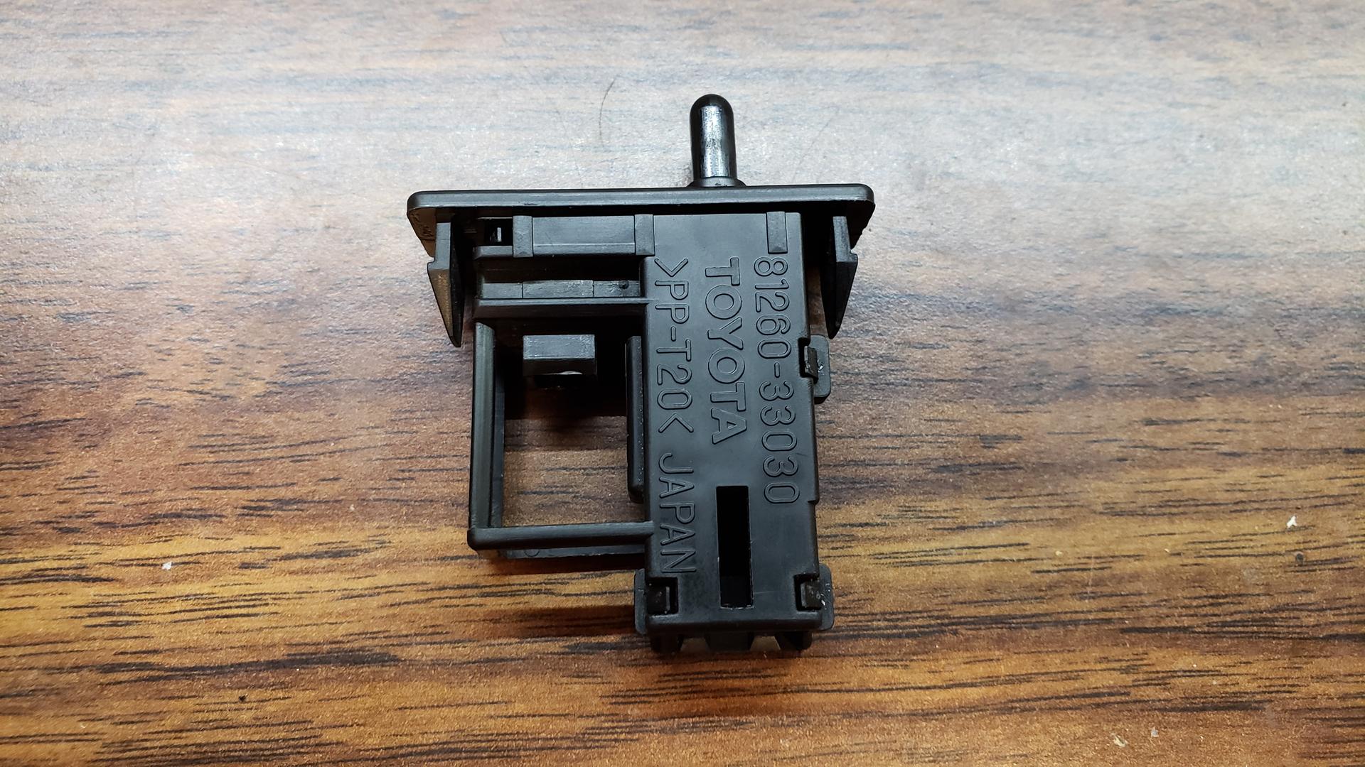 Glove box light assembly removed